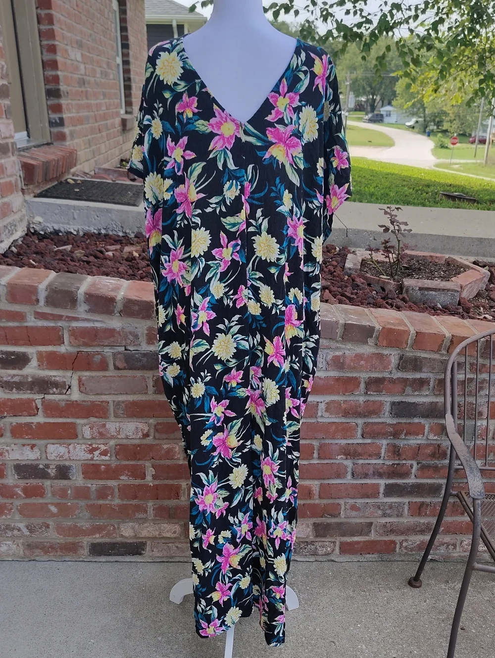 Torrid Washable Gauze Side Slits Caftan Cover-Up Maxi Dress Size 3/3X Bohemian